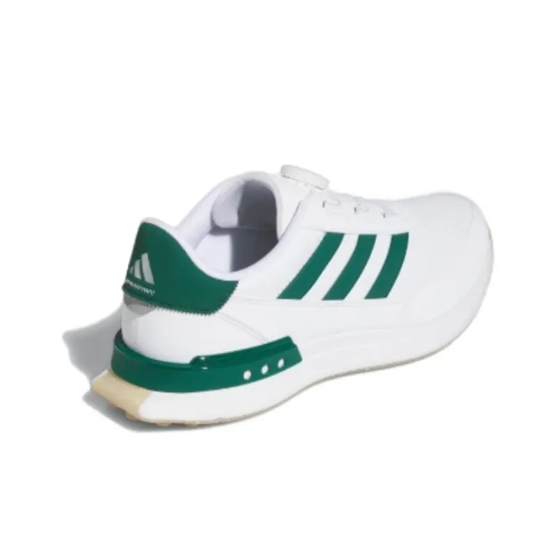 Adidas S2G SlbBore24 Cushioning Wear-Resistant Low-Top Golf Shoes Men's White Green-3