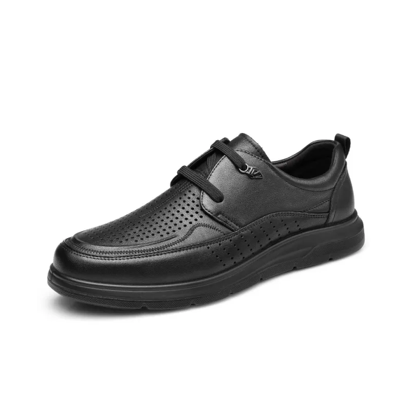 Strongman 3515 Leather Shoes For Men Summer Breathable And Cool Leather Shoes Dad Shoes Soft Sole Comfortable-1