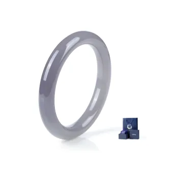 Yi Zhen Ge Hetian Jade Bangles Women's Smoky Purple