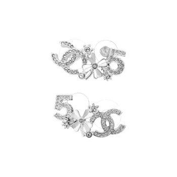 CHANEL Crystal Earrings Women's