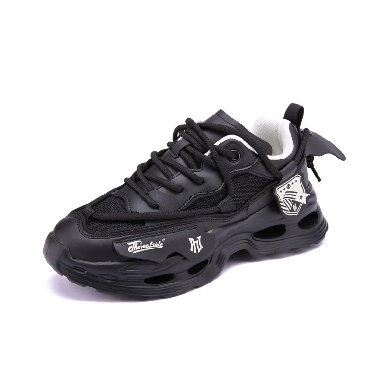Pnj Anti Slip And Wear Resistant Lightweight Height Increasing Coverage Low Top Chunky Sneakers Men's Ecru-6