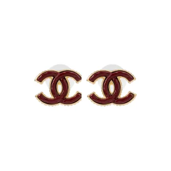 CHANEL Earrings Women's Red
