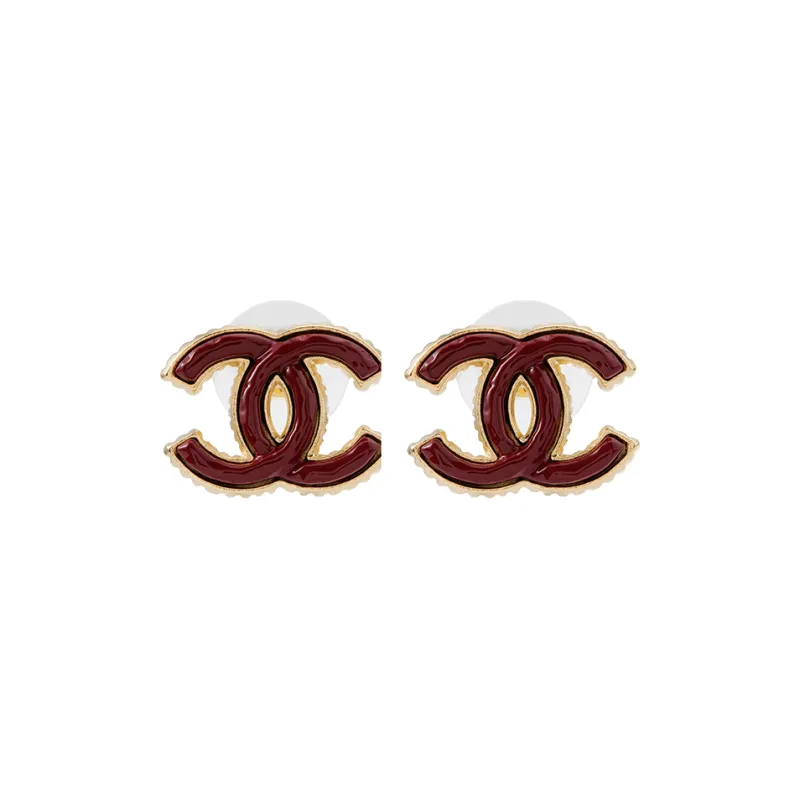 CHANEL Earrings Women's Red-0