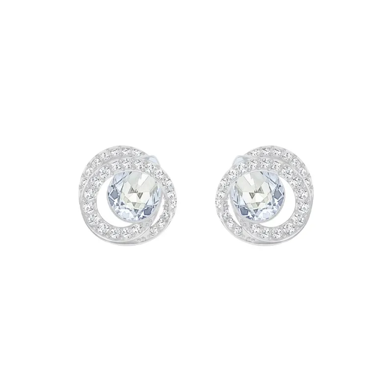 Swarovski Faux Crystal Earrings Women's Silver-0