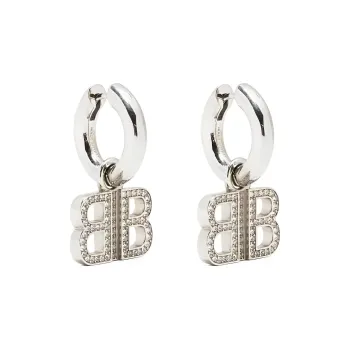 Balenciaga BB 2.0 Hoop Earrings