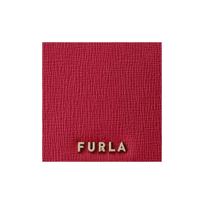 Furla Leather Business Card Holder Wallet Regular Women's Red-4