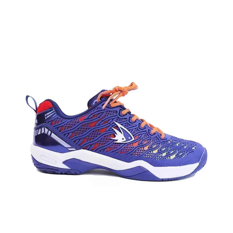 DOUBLEFISH Anti Slip Wear Resistant Low Top Badminton Shoes Unisex Blue-1