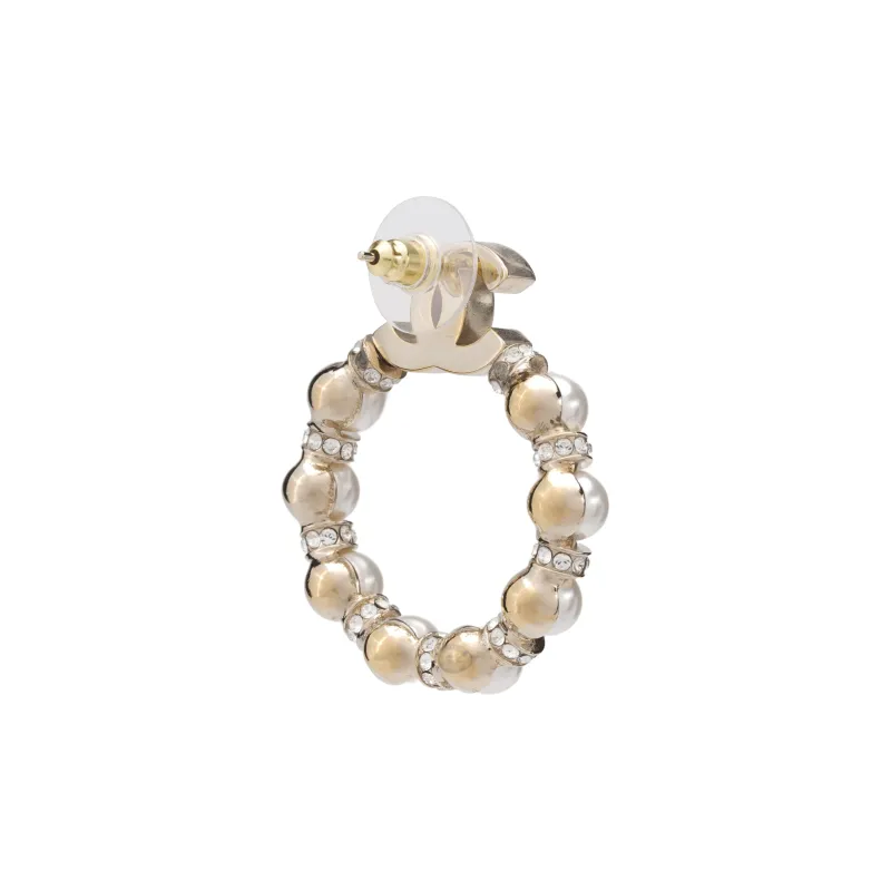 CHANEL Double C Earrings Women's-2
