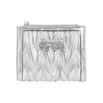 GUESS Artificial Leather Wallet Women's Metallic Silver