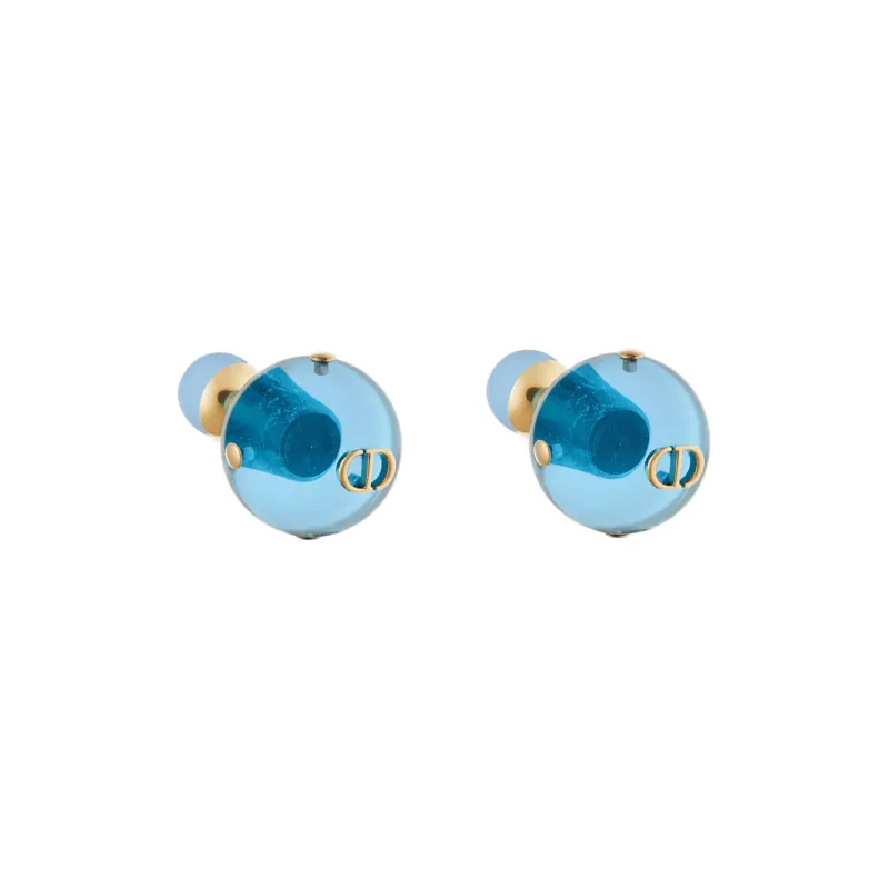 DIOR Logo Plaque Earrings-3