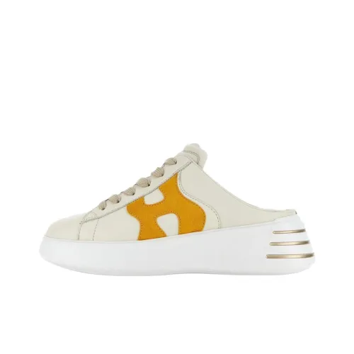 HOGAN Rebel Rubber Sole Wrap-toe Slippers Women's Ivory