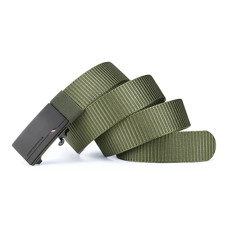 FAIRWHALE New Fashion Automatic Buckle Free Pants Belt Men's Width 3.5CM-1