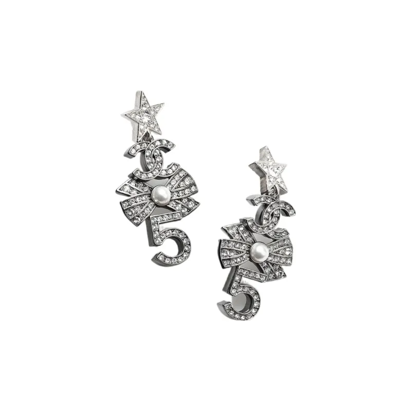 CHANEL Earrings Women's Silver-0