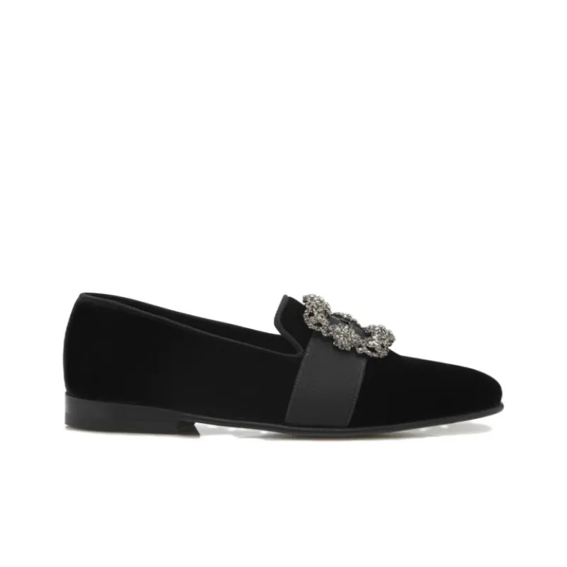 MANOLO BLAHNIK Carlton Suede Loafers-1