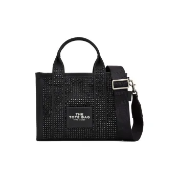 MARC JACOBS The Crystal Canvas Logo Detailed Small Tote Bag