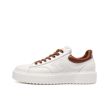 Satchi Skateboard Shoes Men's White Brown 3CM
