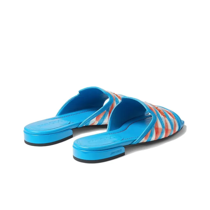 Jimmy Choo Nako Diamond-print Slides-3