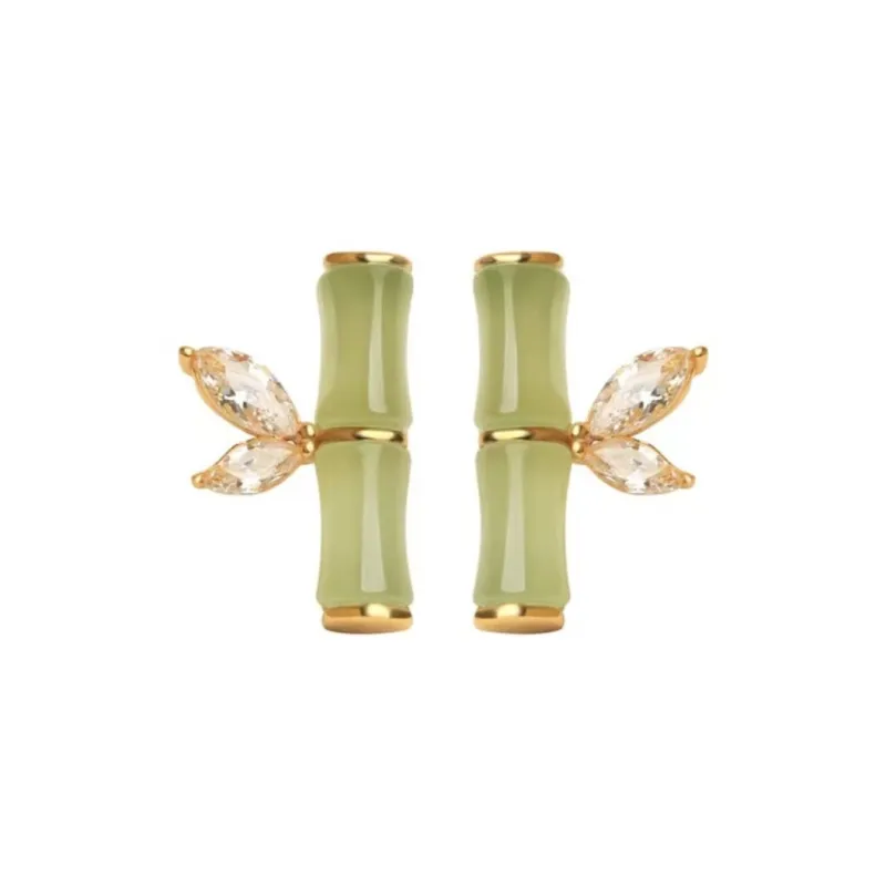 BYTHERE Earrings Pale Greenish White Jade Women's-0