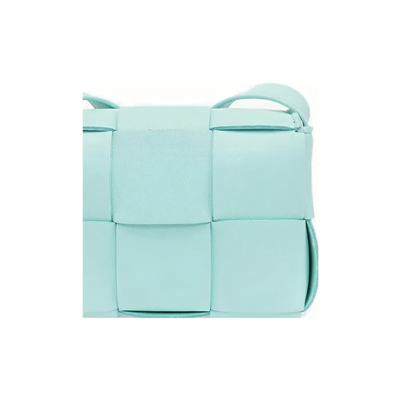Bottega Veneta CASSETTE Lambskin Tofu Bag Shoulder Bag Crossbody Bag Mini Women's Blue-4