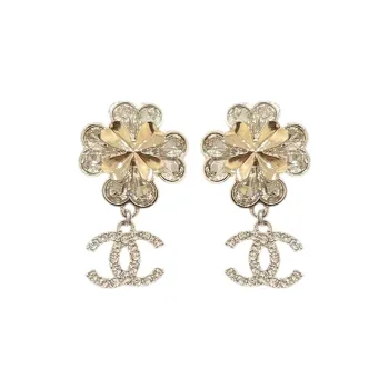 CHANEL Earrings Women's Gold