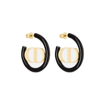 DIOR Metal Earrings Women's Black