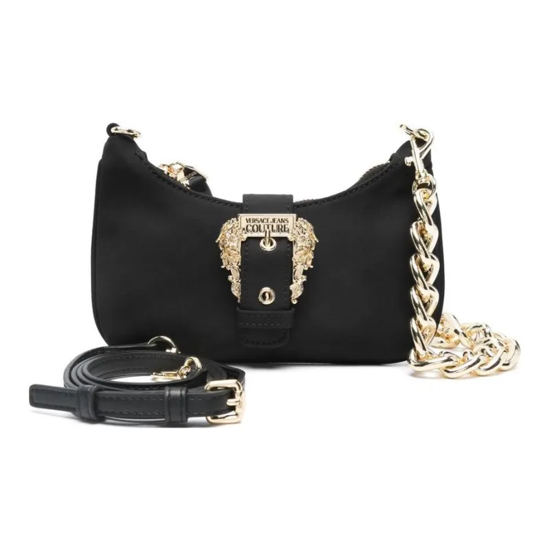 VERSACE JEANS COUTURE Polyamide Crossbody Handbag, Shoulder Bag Women's Black-3