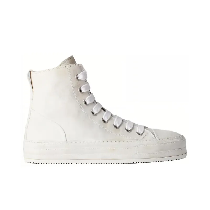 Ann Demeulemeester High Top Skateboard Shoes Men's White-1