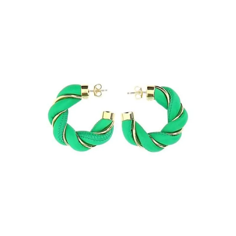 Bottega Veneta Interwoven Hoop Earrings-0