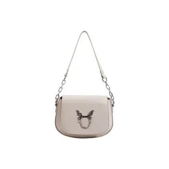 JANE KLAIN Synthetic Leather Handbag Regular Unisex White/Black