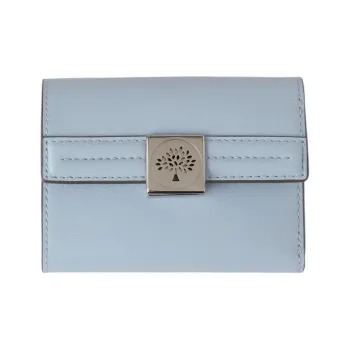 Mulberry Grained Leather Wallet Women's Poplin Blue