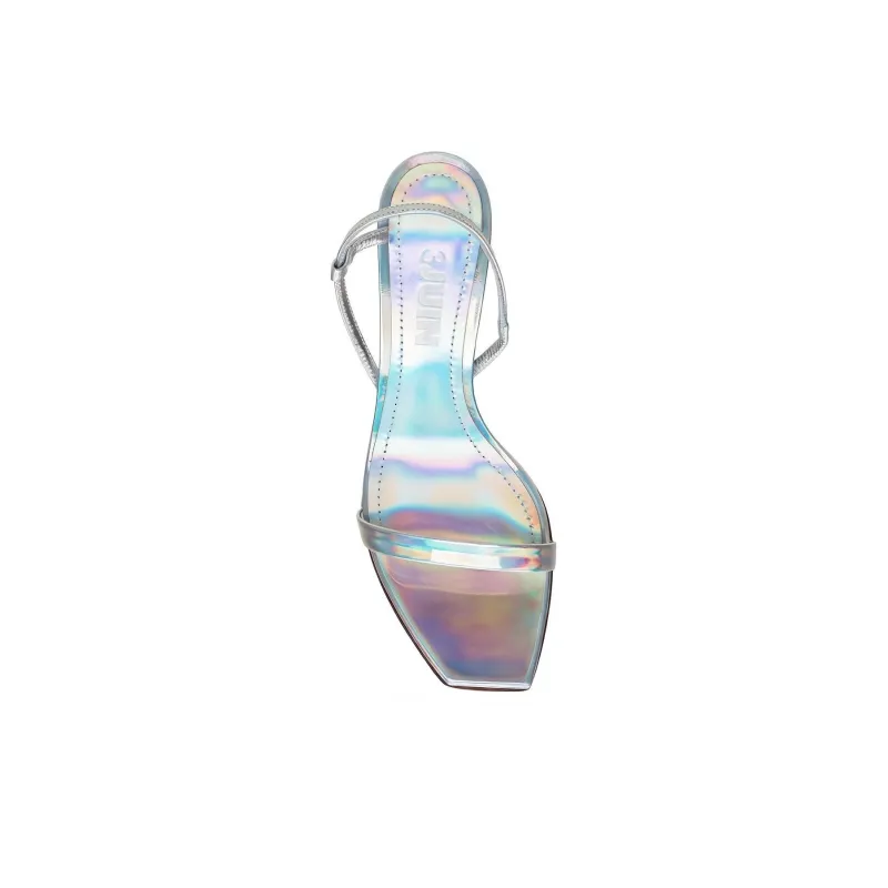 3JUIN Capri Strap Sandals 6cm Women's Blue Purple-4