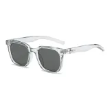 Transparent Gray Frame with Black Gray Lens