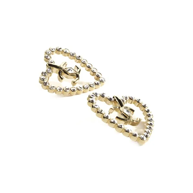 CHANEL Hoop Earrings Women's Gold-3
