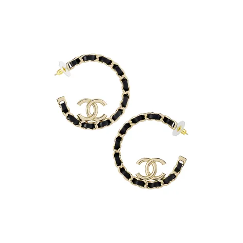 CHANEL Earrings Women's Black