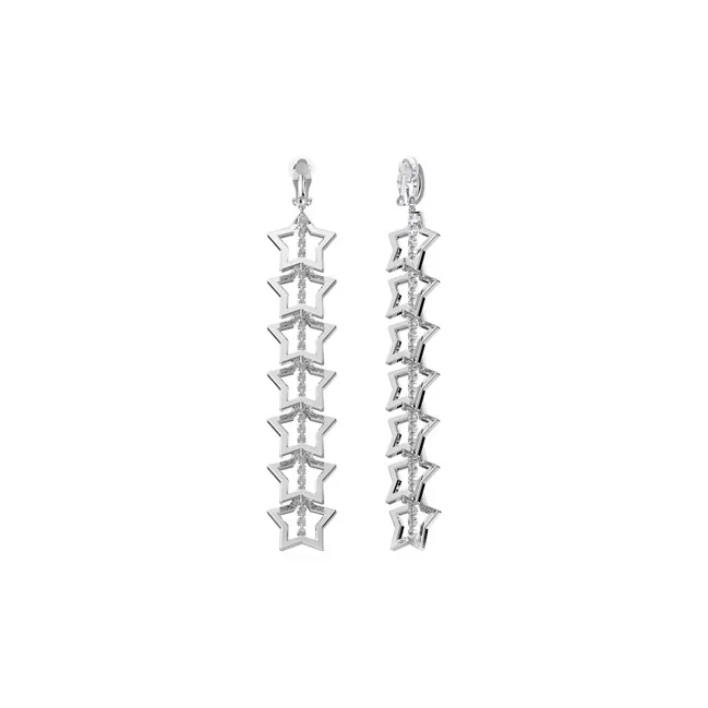 Swarovski Stella Earrings Women's Silver-2