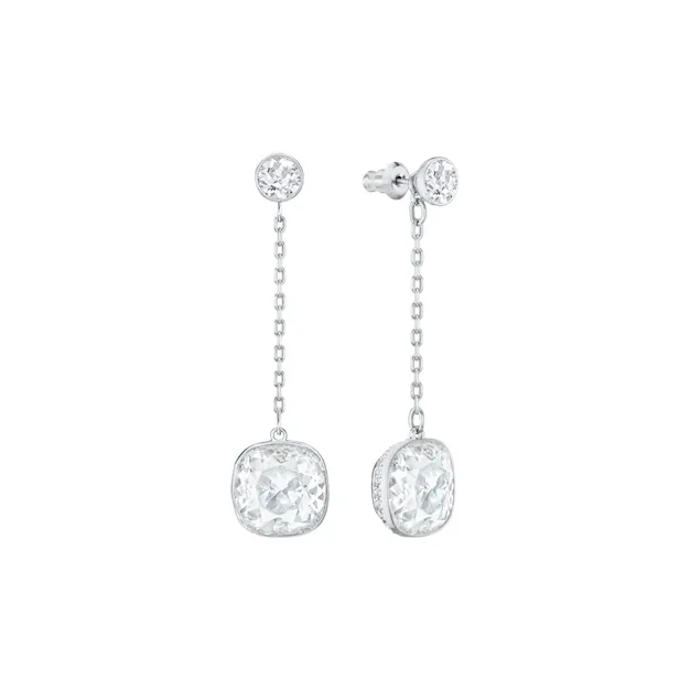 Swarovski Lattitude Earrings Women's White-1