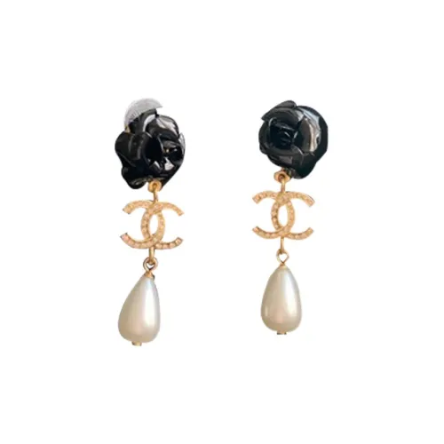 CHANEL Earrings Women's Black