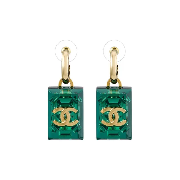 CHANEL Earrings Women's Green-0