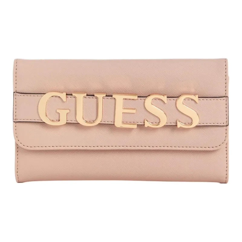GUESS Artificial Leather Clutch Women's Rose Pink-0