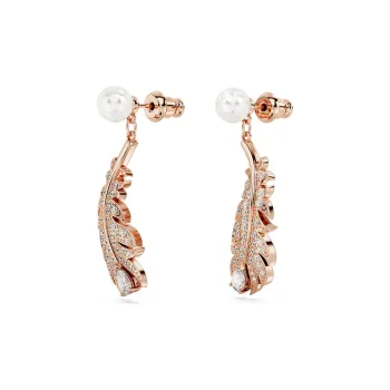 Swarovski Nice Faux Crystal Earrings Women's Rose Gold