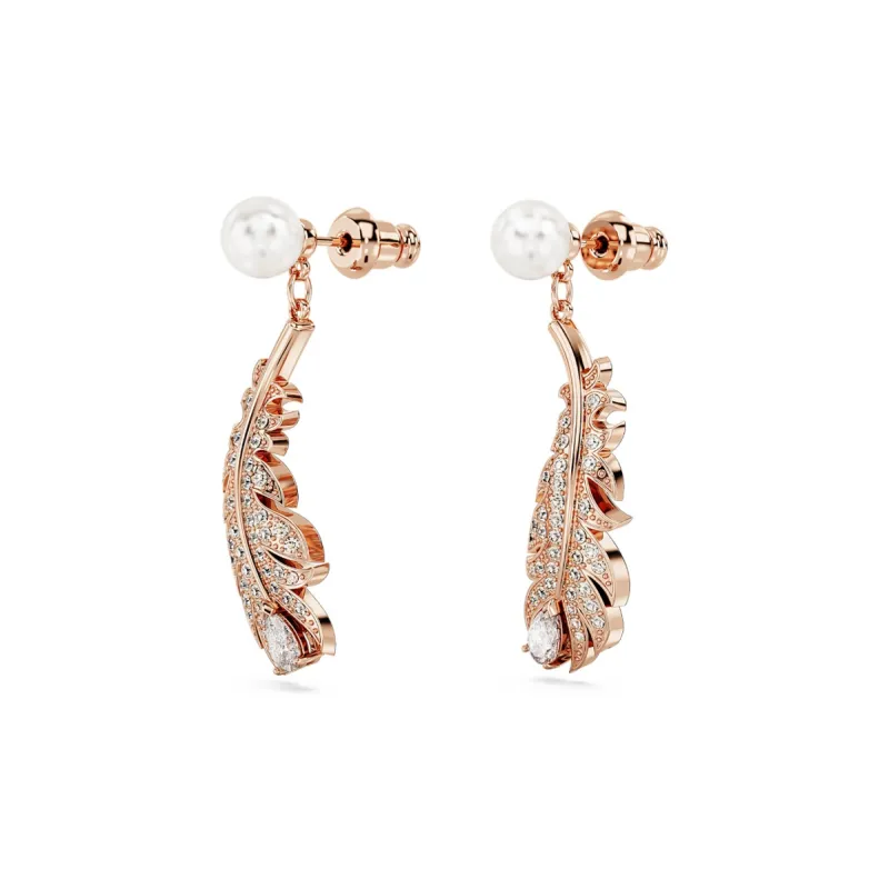 Swarovski Nice Faux Crystal Earrings Women's Rose Gold-0