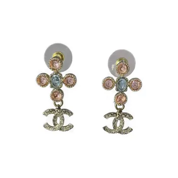 CHANEL Earrings Women's Silver
