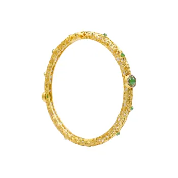 Artisan Lock Heart Jade Hetian Jade Bangles Women's Jasper