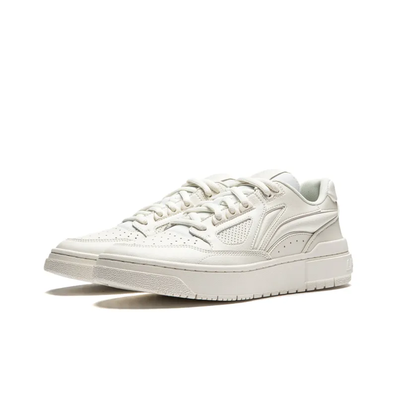 LiNing New Arrival Slip Resistant Cushioning Wear Resistant Support Low Top Skateboard Shoes Unisex Ivory-2