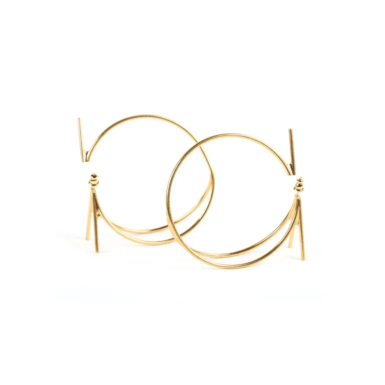 FERRAGAMO Brass Earrings Women's Gold-1