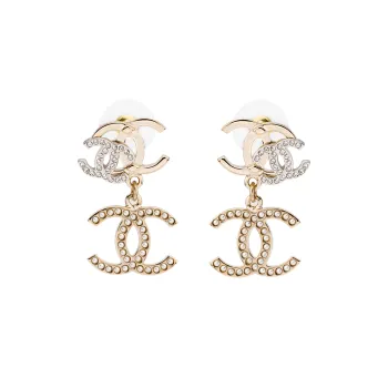 CHANEL Earrings Women's Gold