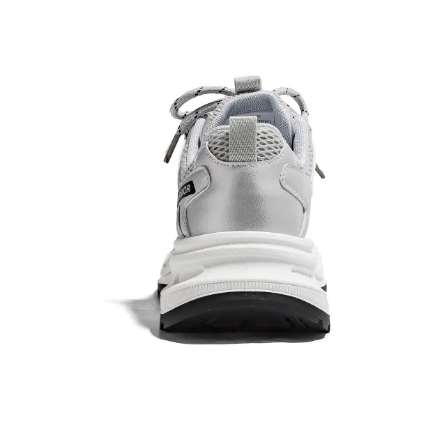 Warrior Low Top Casual Running Shoes Unisex Silver Gray-3