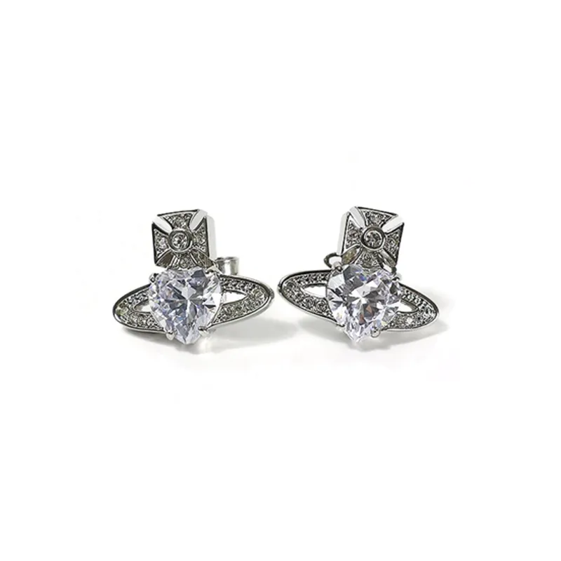 Vivienne Westwood Embellished Orb Plaque Earrings-0