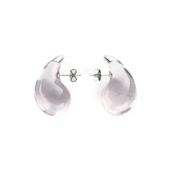 Bottega Veneta Sterling Silver Earrings Women's Pink