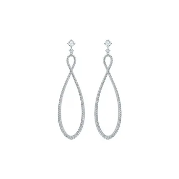 Swarovski Infinity Earrings Women's Silver